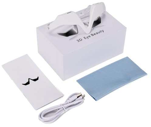Lunettes de massage 3D pour les yeux - Appareil de beauté des yeux 3D - Trois modes - Pour les cercles, les poches