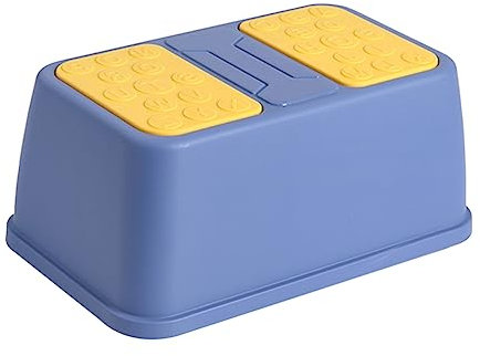 COOPHYA Kinder Tritthocker Kunststoff rutschfest Einlagig Blau Für Händewaschen Und Fußstütze Sicherer Kinderhocker Für Zuhause Und Kindergarten