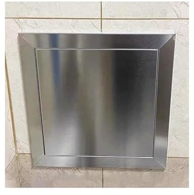 Zugangsklappe aus Edelstahl mit Touch-Verriegelung | Rostfreie Wandloch-Abdeckplatte for Badezimmer/Küche/Außenbereich | Tür mit verdeckter Verkabelung, Sondergröße(100x100mm/4x4in)