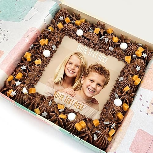 Upload Photo & Text on Caramel Brookies | Letterbox Friendly Brookie | Irresistibly Brownie & Cookie Combination | Great Tasting Gifts For Him Or Her | Perfect For Birthdays or Celebrations