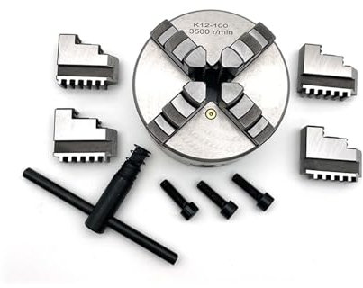 Drehfutter, K12-100 Drehfutter, 4-Backen-Selbstzentrierungsfutter, 100-mm-Rollfutter, Drehfutter, Mini-Spannfutter Für allgemeine Drehmaschinen und Industriemaschine