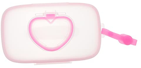 Tragbare Feuchttücherbox für Unterwegs, 1 Stück aus Pp Rosa | Feuchttücher und Wet Tissue, Wiederverwendbar, Feuchtigkeitsdicht, Einhandbedienung