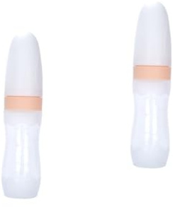 SUPVOX 2 Piezas Biberón de para Bebés y Transparente Alimentador Seguro para Alimentación Infantil con Tapa Práctico y Duradero