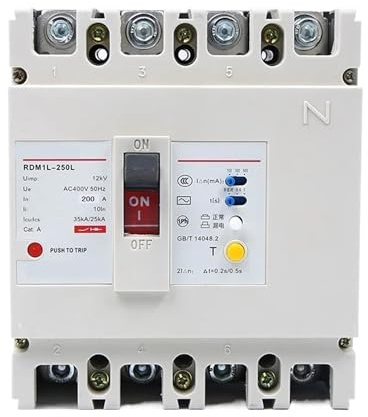 Disjoncteur différentiel RDM1L 630 A 250 A triphasé à quatre phases(80)