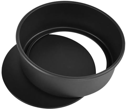 SMASOLO Molde Para Tartas Redondo De Acero Inoxidable Con Base Desmontable y Superficie Antiadherente Resistente Altas Temperaturas Para Hornear Bizcochos y Pasteles Fácilmente