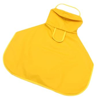 BESPORTBLE PU Leather Pet Dog Raincoat Belly and Neck Straps Outdoor Rain Jacket for Dogs and Comfortable Weather Protection