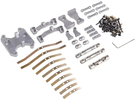 Rc Upgrades Parts For WPL For B16 B36 1/16 RC Car Metal Balance Chassis Board Seesaw For Spring Plate Drive Shaft Parts Modified Accessories(Silver)