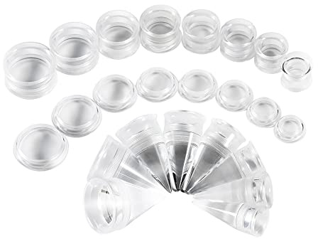TBOSEN 36PCS Ohr Gauge Stretching Kit Edelstahl Double Flare Legierung Tapers 3 In 1 Stecker Set Öse