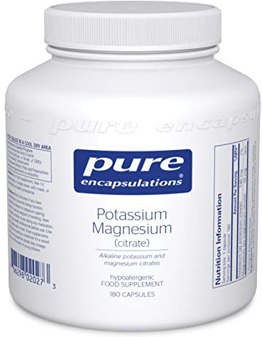 Pure Encapsulations Potassium Magnesium (Citrate) - Electrolyte Combination for Blood Pressure, Nerves and Muscles - 180 Vegetarian Capsules