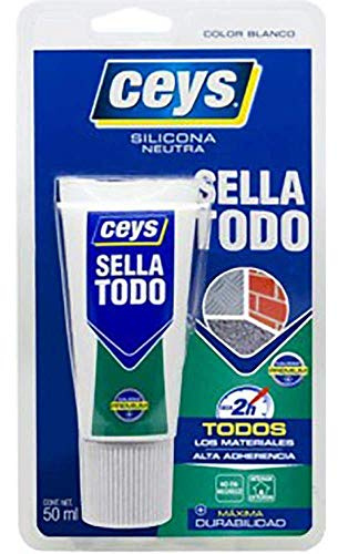 Ceys - Silicona sellatodo - Máxima resistencia y durabilidad - Sella todo tipo de materiales - 50ML