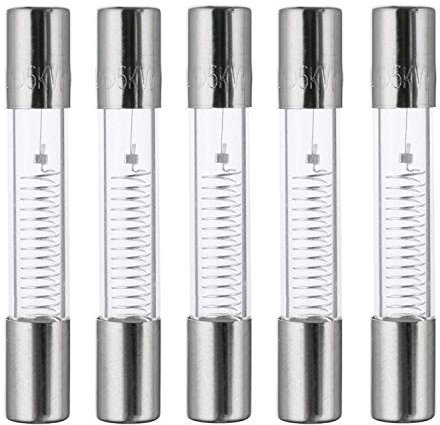 Movilideas 800mA 5KV 6x40mm Fusibles de protection de four à micro-ondes haute tension Fusible rapide 0,8 A 5 000 volts Fusible en tube de verre (lot de 5 pièces)