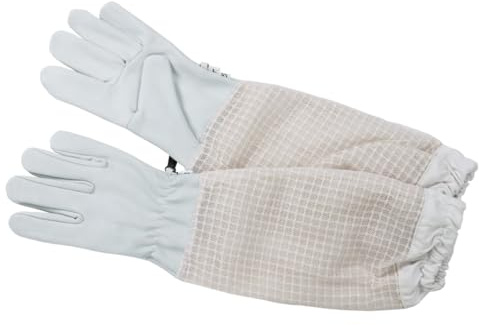 BIENE24 Imkerhandschuhe Classic mit Atmungsnetz Handschuhe Bienen Imkerei Insekten S M L XL XXL, XL (10)