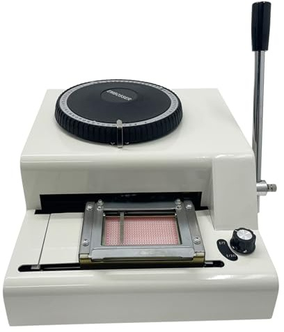 PreAsion Embossing Machine 72 Characters Manual PVC Card Embossing Machine for Card Making
