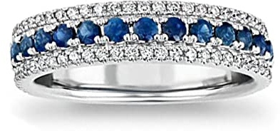 Erstellter Stein runder facettierter blauer Saphir-Cz-Ring – 925er Silberring Blauer blauer Saphir-Cz-Edelstein-Ring – Schmuck- und Akzentgeschenk für den zweiten Weihnachtstag