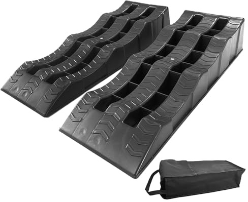 DMAIS Wheel Chocks, Multipurpose Caravan Lifting Ramp, Safer Leveling Process Campper Leveling Blocks, Easy Carrying Wheel Levelers, Motor Home Ramps for Vehicles Garage Workshop Car Service