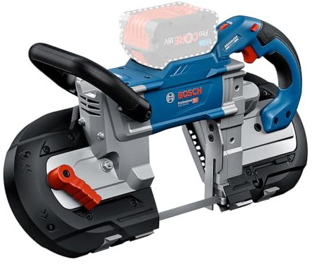 Bosch Professional Sega a nastro a batteria GCB 18V-127 (motore brushless, capacità di taglio di 127 x 127 mm, incl. 1 lama per sega a nastro)
