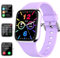 Montre Connectée Homme Femme, Répondre/Passer Des appels, 1.85 HD Smartwatch avec 110+ Modes Sportifs/Podometre/Sommeil/Cardiofrequencemetre, Etanche, Montre Intelligente pour Android iOS (Violet)