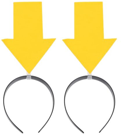 FOMIYES Pil pannband 2 st rolig pil hårband elastisk hårband med pilhuvud kreativ huvud stötfångare huvudbonad kvinnor flickor halloween hårtillbehör gul