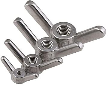 Muttern Edelstahl Sechskantmuttern Schmetterlingsflügelmutter M6 M8 M10 M12 M14 M16 M18 M20 M24 Flügelmuttern Schmetterlingsmutter 304 Edelstahl Handfest anziehende Muttern Klauenmutter