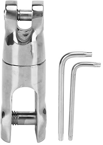 ChengyuWei Conector Giratorio de Doble Anclaje de Acero Inoxidable 316, Resistente, multidireccional para Amarre, Capacidad de 00 Libras, Compatible con 6 Cadenas de 8 mm, Evita la torsión