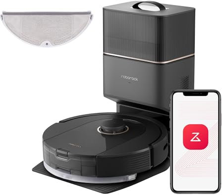 roborock Q5 Pro+ Robot Vacuum Cleaner, Self Emptying, 5500Pa, DuoRoller Brush, Up to 7 Weeks of Hands Free Cleaning, Precise Navigation, Robot Vacuum and Mop, Ideal for Hard Floors, Pet Hair