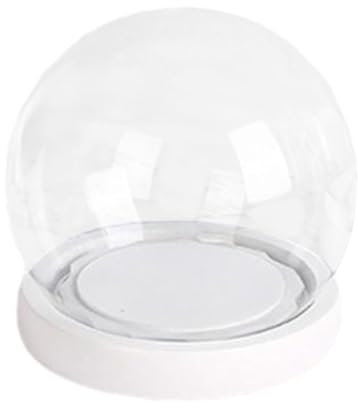 WJUHYGTF Klare Glaskuppel, Konservierte Blumenabdeckung Mit Basisglas, Mini-Für Kleine Pflanzendekoration, Durchmesser Glaskuppel Mit Holzboden Deko Glasglocke,18cm