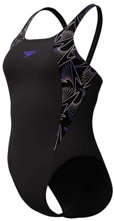 Speedo Damen Hyperboom Splice Muscleback Swimsuit | Clasic Design | Quick Drying | Training | FitneS | Chlorine Resistant, Bright Peach, 42