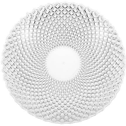 Cabilock Assiette Ronde Acrylique Transparent Pour Fruits Et Desserts Plateau Élégant Pour Célébrations Et Décorations De Table