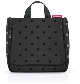 reisenthel toiletbag Glossy dot Black - praktischer Kulturbeutel mit Haken, wasserabweisendes Material
