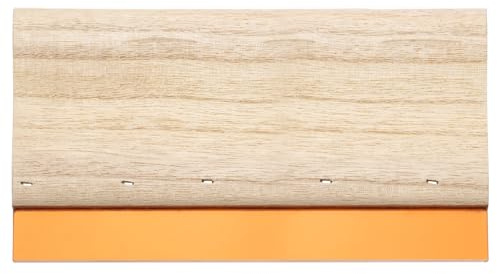 sourcing map Screen Printing Squeegee 8 Inch 65 Durometer Polyurethane Blade Wooden Handle Ink Scraper for Screen Printing Fabric Printmaking