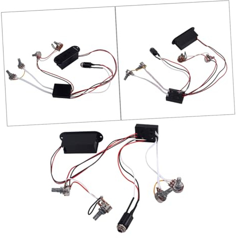 FUTUREORYY Band Eq Preamp Circuit Für Aktive Bassgitarre Bass Tone Control Wiring Harness Pickup Set Schwarz