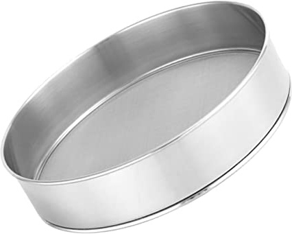 Hemobllo Cedazo de de Fina Inoxidable Colador Redondo Tamaño Manual para Hornear Pasteles Uso Duradero Filtro para Cocina