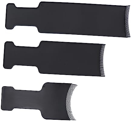 COLLBATH 3 Stück Haarfärbekamm Großformat Mittel Klein Präziser Friseur Tönungskamm Aus Kunststoff Schwarzes Selbstgemacht Haarfärbebürsten Werkzeug Für Salon Und Heimgebrauch Kopfhautschonend