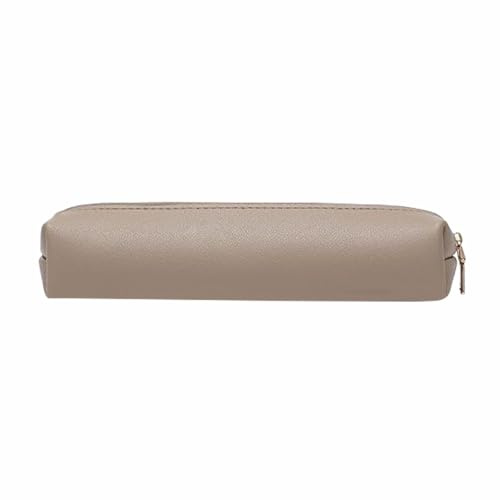 Federmäppchen aus PU-Leder, 19,5 cm Länge, schlankes und stilvolles Federmäppchen, Schreibwaren-Organizer-Tasche für Teenager, Jungen, Mädchen, Erwachsene, Studenten, Schwarz , KA, Stifteetui