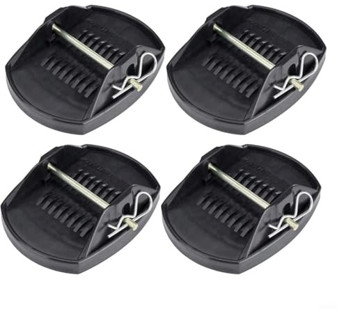 Fauhapyway Juego de 4 almohadillas para gato de remolque, juego de almohadillas de elevación de patas de pie de rueda de caravana, accesorios de nivelación de plástico, campistas remolcables quinta