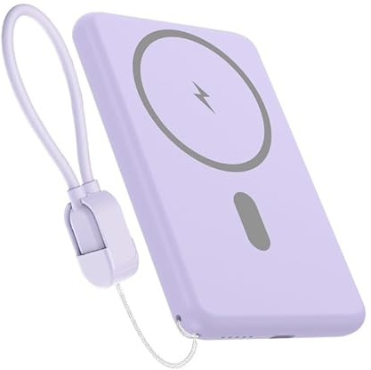 Batterie Portable magnétique 6800 mAh Fiation magnétique précise Charge Rapide bidirectionnelle Type-C Double Charge simultanée Certifications de sécurité internationales