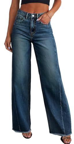 Vaqueros Mujer Tiro Alto, Tejanos Pantalones Mujer Vestir Ancho Push Up Trabajo Anchos Tallas Grandes Tiro Alto Vestir Elasticos Baggy Premama Blue Jeans, XL