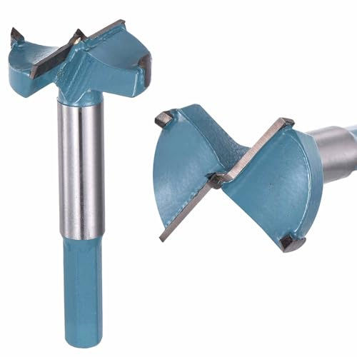 DTGN Broca Forstner de 75 mm, 1 paquete, buena para madera contrachapada y plástico, 2 flautas, carburo de tungsteno, sierra perforadora para carpintería con vástago hexagonal, color verde
