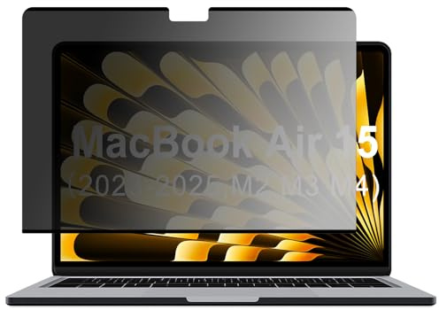 SeGinn Magnétique Filtre de Confidentialité pour MacBook Air 15 Pouces | Amovible Anti-Espion Bleu Lumiére Film Protection Ecran Confidentialité pour MacBook 15 M5/M4/M3/M2