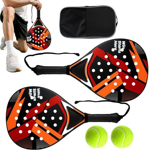 Tennisschläger – tragbar, rutschfest, stoßfest, Erwachsenen-Freizeit-Tennisschläger-Set – für Kinder, Sportler, Sport, Outdoor, Hallenbad, Freizeittraining