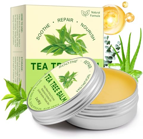 Teebaumöl Creme, Hochwertige Gemischte Pflanzenrezepte, Entspannendes Jucken und trockene haut sowie eine nasse betreuung für hände, füße, ellbogen und knie, fettfrei und für alle hautarten geeignet