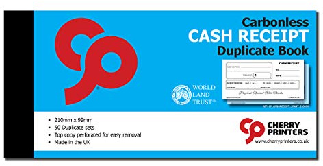 Körsbär kollös NCR Cash kvitto duplicerad bok 99 x 210 mm 50 set