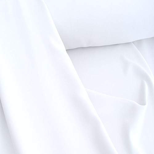 TOLKO Modestoff | Dekostoff universal Stoff zum Nähen Dekorieren | Blickdicht knitterarm | 150cm breit | Das Multitalent unserer Bekleidungsstoffe, Dekostoffe, Vorhangstoffe Meterware (Weiß)