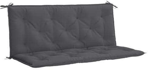 vidaXL Gartenbankauflage 2 STK., Bankauflage Bankkissen Outdoor, Polsterauflage für Gartenbank, Sitzkissen Rückenkissen, Anthrazit 120cm Oxford-Gewebe