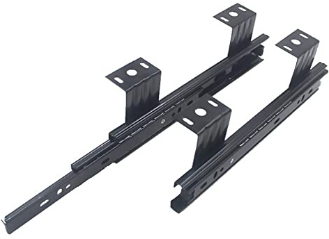 WAOUY Sliding Keyboard Drawer 250mm 300mm 10inch 12inch Roller Bearing Runners Slides Under Desk Platform Shelf Drawer Roller Drawer Slides Runners Bottom Fix Height Adjustable 45kg