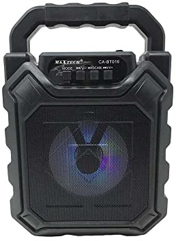 Vetrineinrete® Cassa speaker bluetooth ricaricabile 10 watt con luci ingresso aux porta usb slot scheda sd portatile radio fm