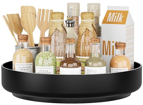 EKNITEY Lazy Susan Drehteller 33 cm küchen drehteller Organizer Organizer drehbar kühlschrank küche aufbewahrung & Organisation