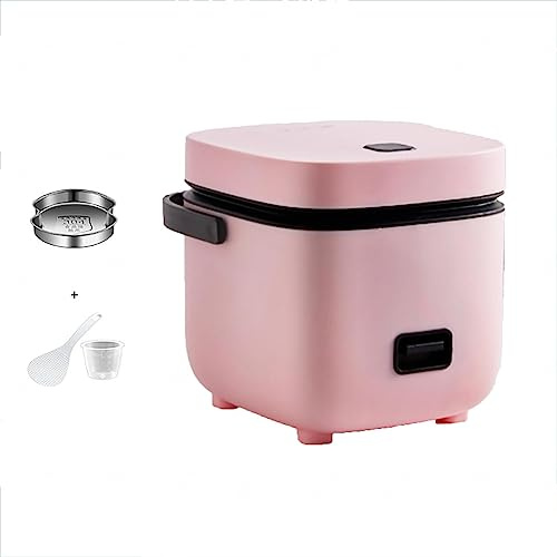 Rice Cooker Small for 2, Mini Rice Cookers Electric Small Korean Micro Rice Cooker 1.2 L, Quick Preparation without Burning,Pink