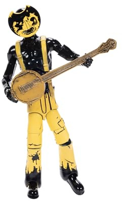 Bendy and The Ink Machine | Figurine Articulée Sammy Lawrence | 12,7 Cm | Comprend Un Banjo + Porte Arrière-Fond et Socle | Licence Officielle | Gamme de Jouet à Collectionner | Idée Cadeau 14 Ans+