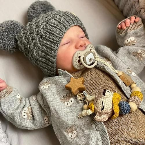 JIZHI Reborn-Baby Junge - 17 Zoll realistische, lebensechte, anatomisch korrekte Ganzkörper vin-yl-Baby Puppen mit Puppen-Zubehör für Kinder ab 3 Jahren